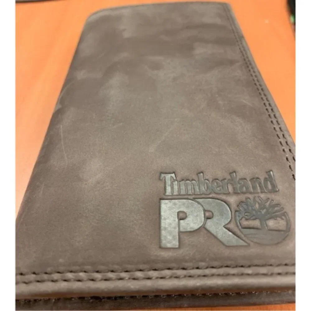 Timberland PRO Men's Leather Long Bifold Rodeo Wallet with RFID